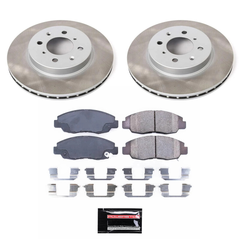 Ford F-150 Heritage Brake Kit - Front + Rear - PowerStop - Geomet Coated Rotors + Low-Dust Ceramic Pads - 2004