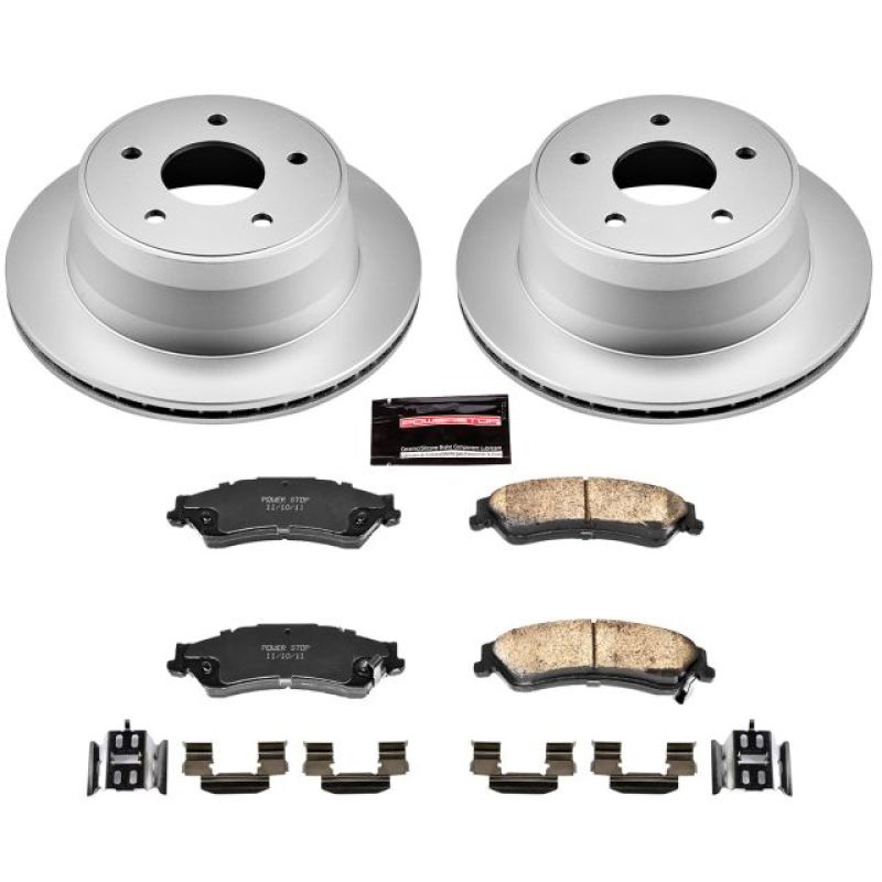 Chevrolet Blazer Brake Kit - Rear - PowerStop - Geomet Coated Rotors + Z17 Low-Dust Ceramic Pads - `97-`05