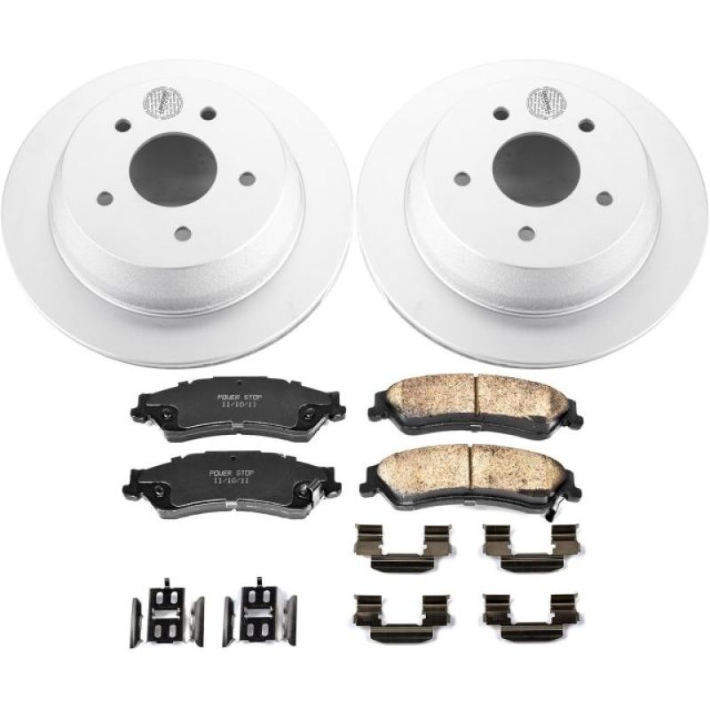 Chevrolet Blazer Brake Kit - Rear - PowerStop - Geomet Coated Rotors + Z17 Ceramic Pads - `98-`05