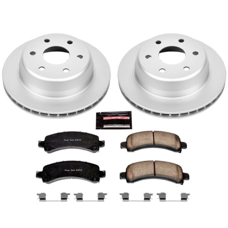 Cadillac Escalade Brake Kit - Rear - PowerStop - Geomet Coated Rotors + Z17 Low-Dust Ceramic Pads - `03-`06
