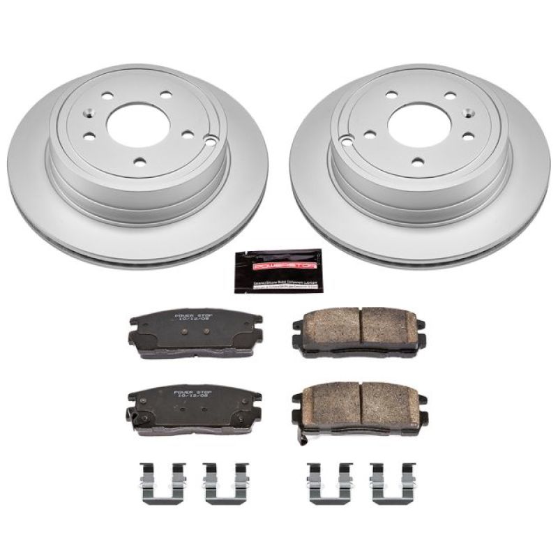 Chevrolet Captiva Sport Brake Kit - Rear - PowerStop - Z17 Evolution Geomet Coated Rotors + Z17 Low-Dust Ceramic Pads - `12-`15