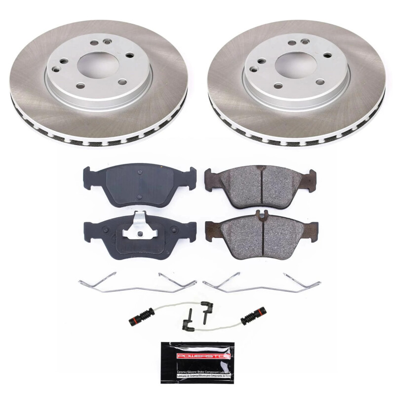 Acura MDX Brake Kit - Front + Rear - PowerStop - Z17 Evolution Geomet Coated Rotors + Low-Dust Ceramic Pads - `03-`06