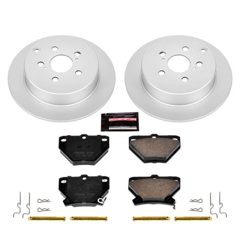 Pontiac Vibe Brake Kit - Rear - PowerStop - Geomet Coated Rotors + Z17 Low-Dust Ceramic Pads - `03-`06 Pontiac Vibe Brake Kit - Rear - PowerStop - Geomet Coated Rotors + Z17 Low-Dust Ceramic Pads - `03-`06