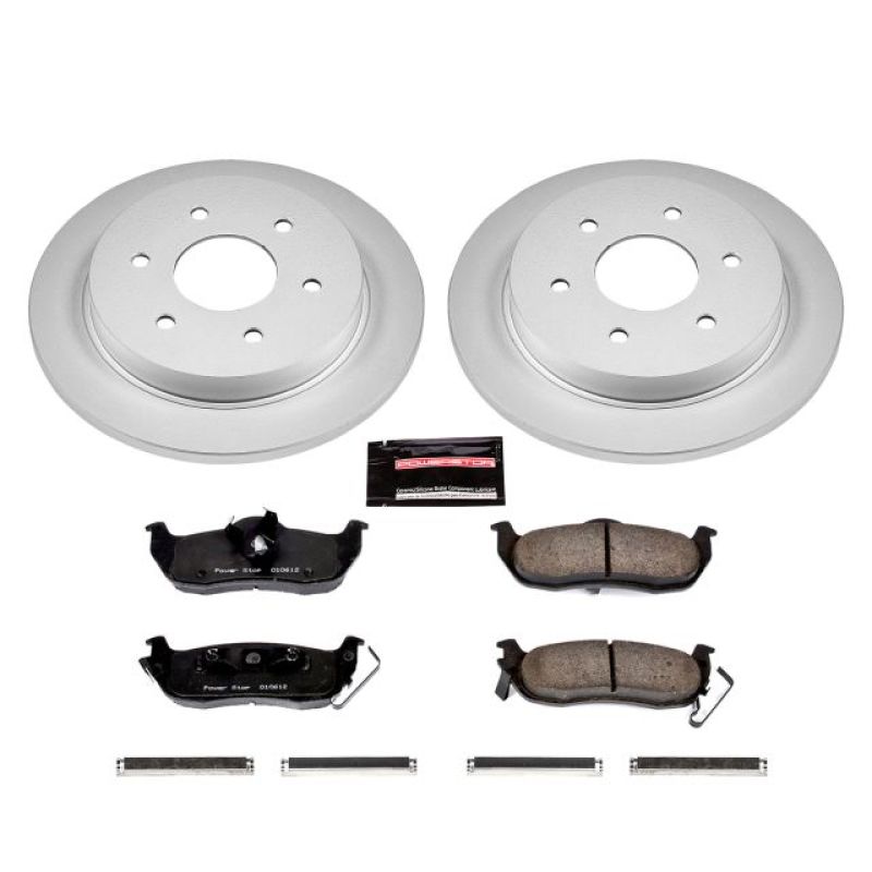 Infiniti QX56 Brake Kit - Rear - PowerStop - Z17 Evolution Geomet Coated Rotors + Low-Dust Ceramic Pads - `04-`10 Infiniti QX56 Brake Kit - Rear - PowerStop - Z17 Evolution Geomet Coated Rotors + Low-Dust Ceramic Pads - `04-`10