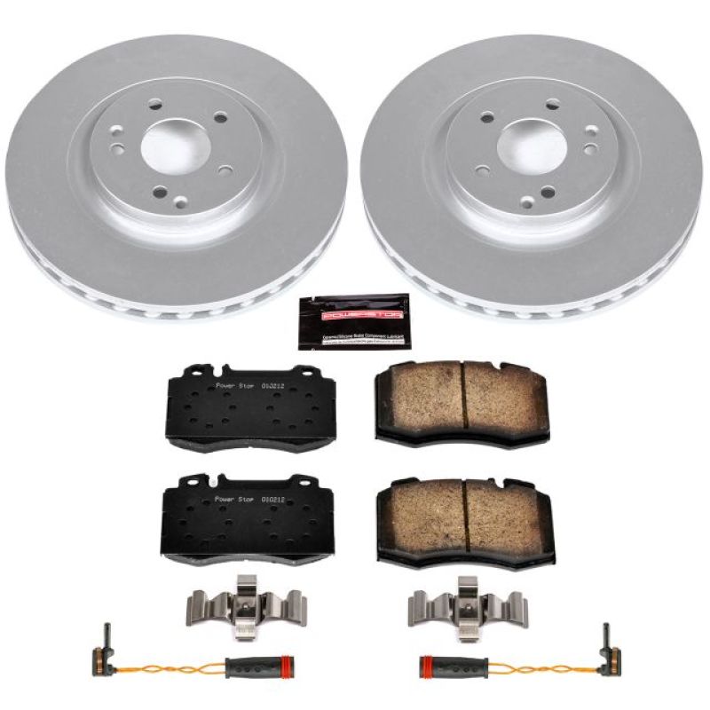 Mercedes-Benz C230 Brake Kit - Front - PowerStop - Genuine Geomet Coated Rotors + Carbon-Fiber Ceramic Pads - 2004