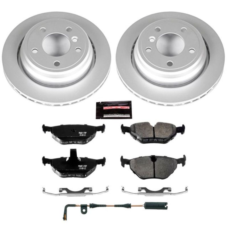 BMW 525i Brake Kit - Rear - PowerStop - Geomet Coated Rotors + Z23 Carbon-Fiber Ceramic Pads - `01-`03