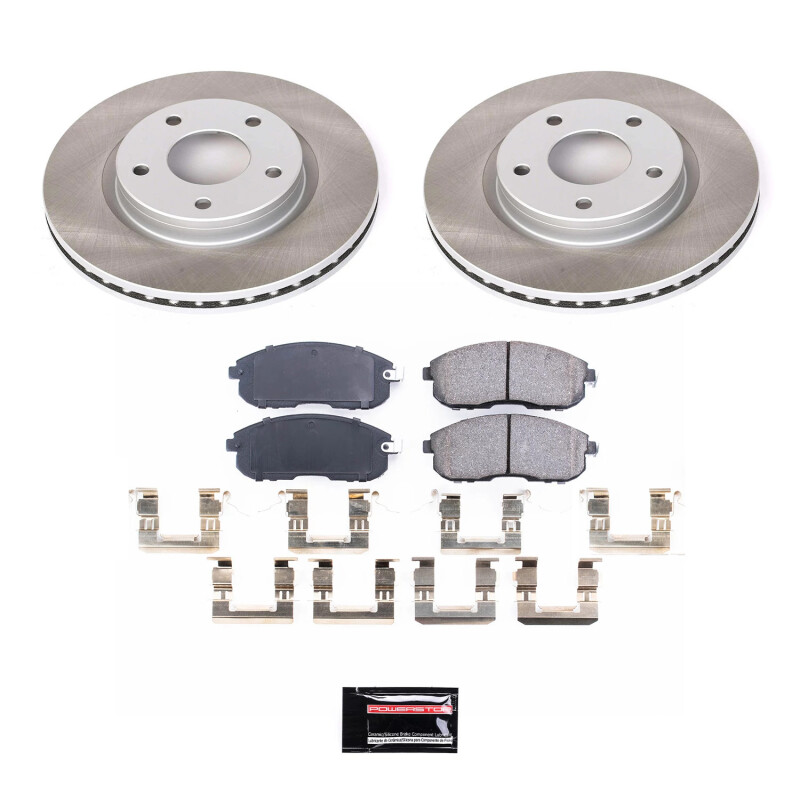 Mercedes-Benz S430 Brake Kit - Front + Rear - PowerStop - Geomet High-Carbon Coated Rotors + Carbon-Fiber Ceramic Pads - `00-`02