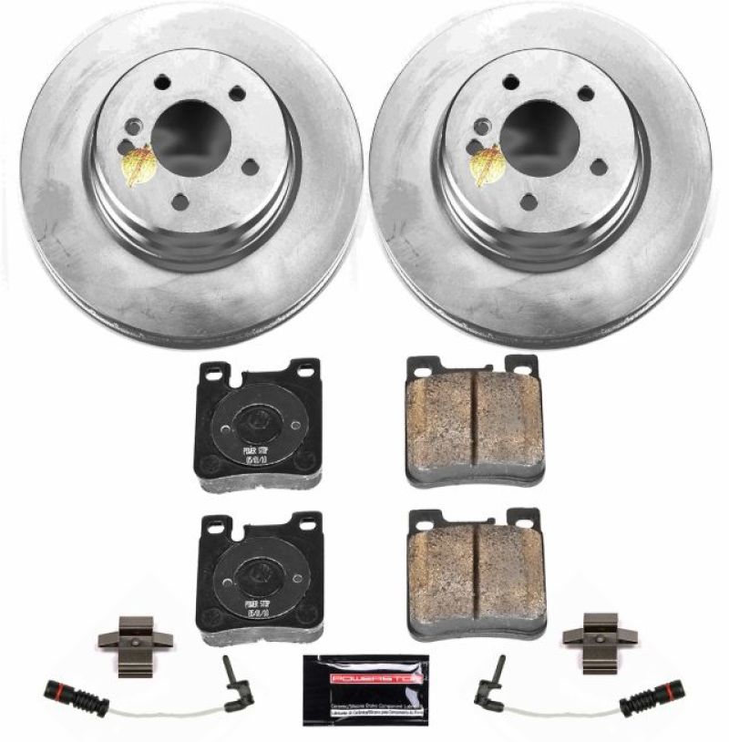 Mercedes-Benz E430 Brake Kit - Rear - PowerStop - Geomet Coated Rotors + Z23 Carbon-Fiber Ceramic Pads - 2000