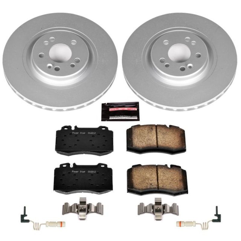 Mercedes-Benz ML55 AMG Brake Kit - Front - PowerStop - Geomet Coated Rotors + Carbon-Fiber Ceramic Pads - `00-`03