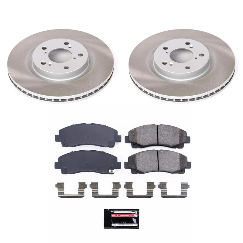 GMC Sierra 3500 HD Brake Kit - Front + Rear - PowerStop - Geomet Coated Rotors + Low-Dust Ceramic Pads - `07-`10