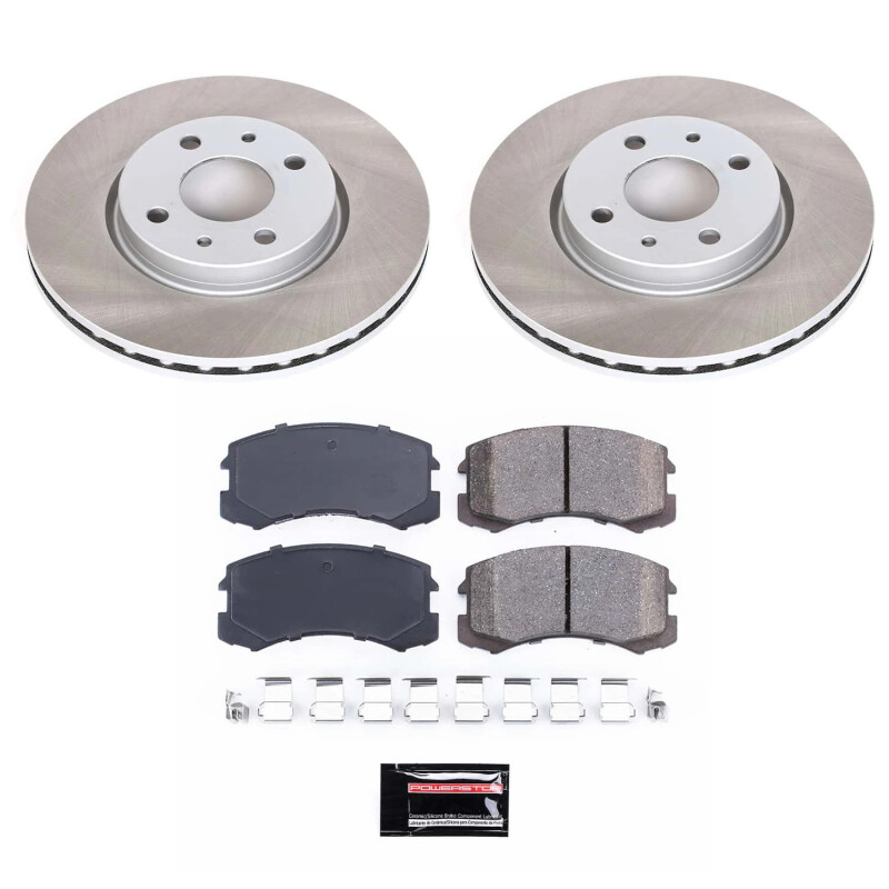 Chevrolet Impala Brake Kit - Front + Rear - PowerStop - Geomet Coated Rotors + Low-Dust Ceramic Pads - `12-`13