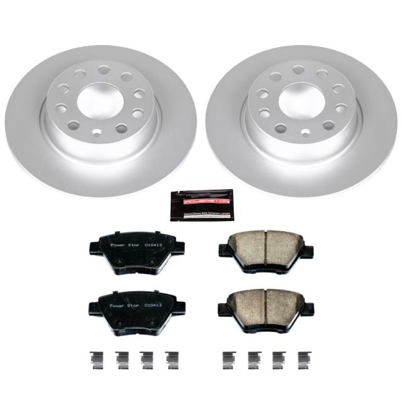 Audi A3 Brake Kit - Rear - PowerStop - Z23 Evolution Coated - `10-`12