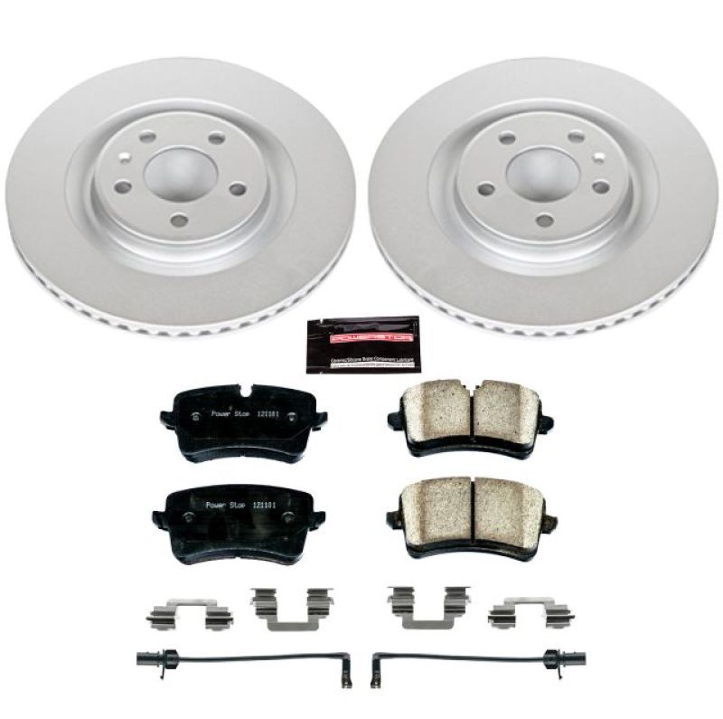 Audi A7 Quattro Brake Kit - Rear - PowerStop - Geomet Coated Rotors + Z23 Carbon-Fiber Ceramic Pads - 2012