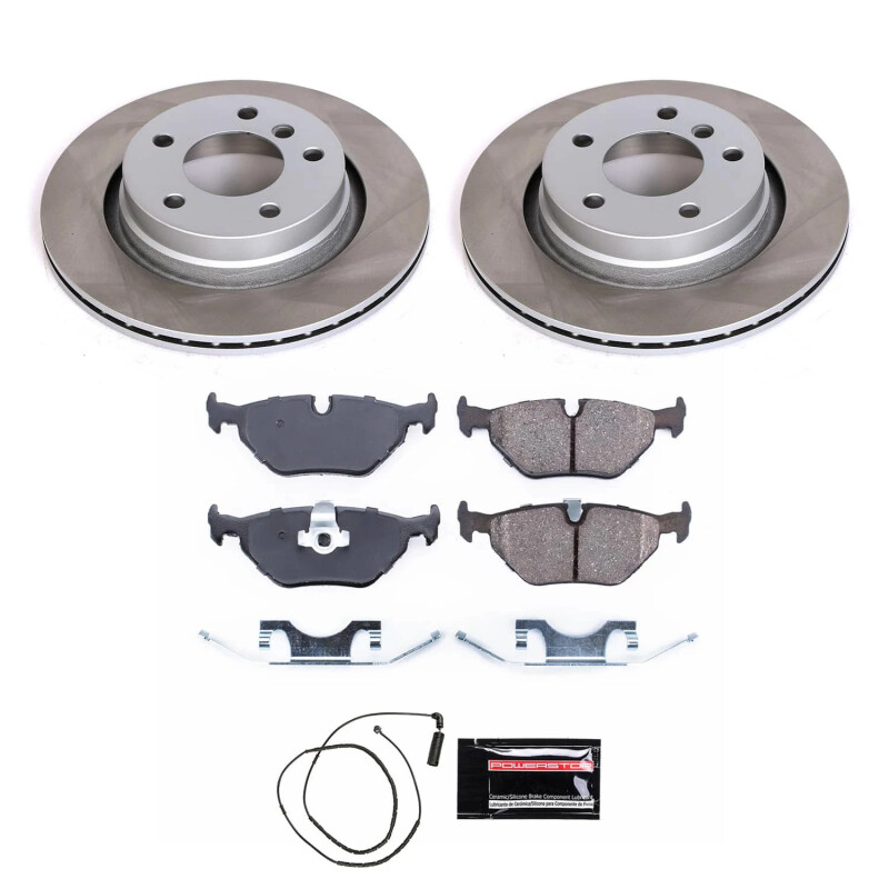 Audi S4 Brake Kit - Front + Rear - PowerStop - Genuine Geomet High-Carbon Coated Rotors + Carbon-Fiber Ceramic Pads - 2011