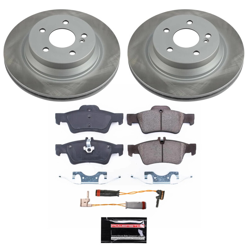 Mercedes-Benz C55 AMG Brake Kit - Front + Rear - PowerStop - High-Carbon Coated Rotors + Carbon-Fiber Ceramic Pads - `05-`06