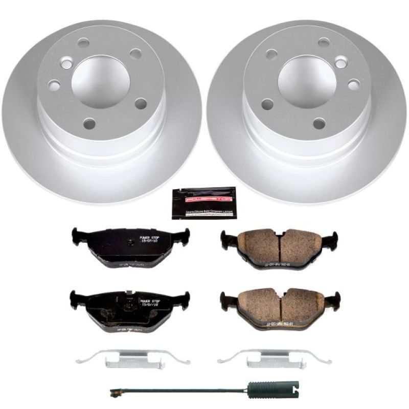 BMW Z3 Brake Kit - Rear - PowerStop - Geomet Coated Rotors + Z23 Carbon-Fiber Ceramic Pads - `96-`02