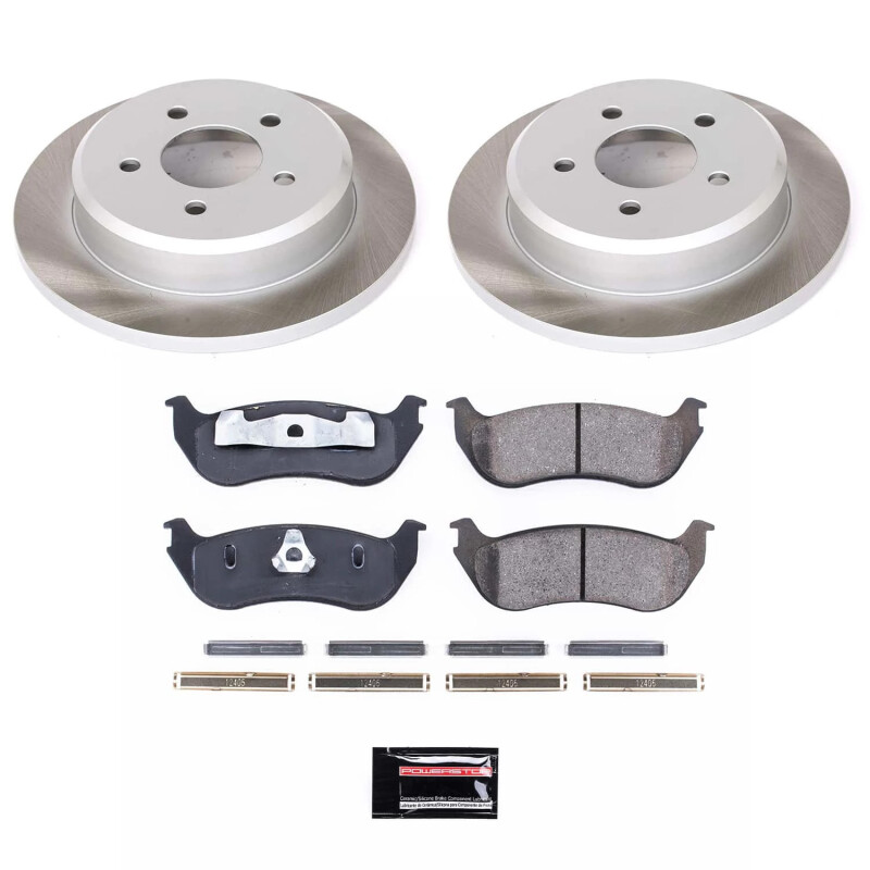 Mercedes-Benz CLK500 Brake Kit - Front + Rear - PowerStop - Geomet High-Carbon Coated Rotors + Carbon-Fiber Ceramic Pads - `03-`06