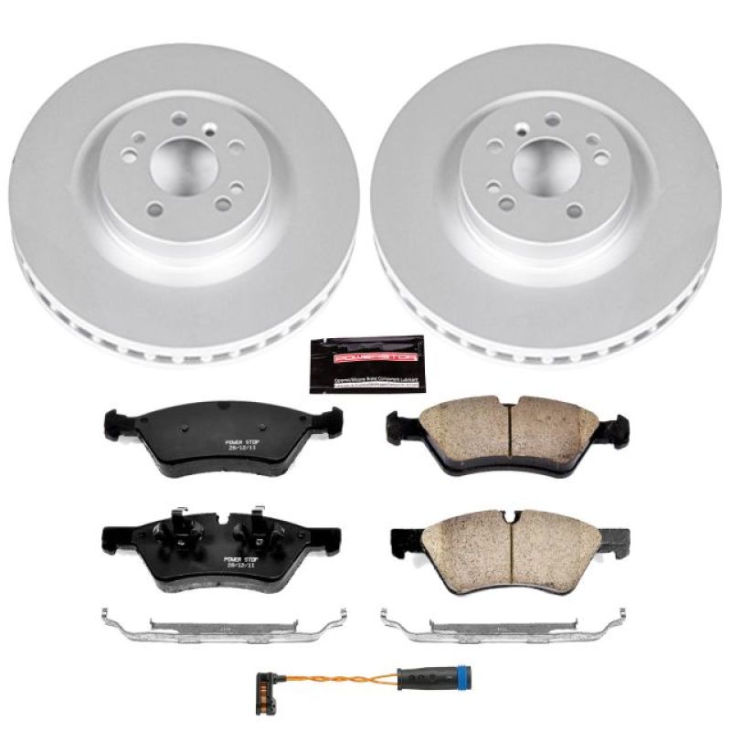 Mercedes-Benz G55 AMG Brake Kit - Front - PowerStop - Geomet Coated Rotors + Carbon-Fiber Ceramic Pads - `05-`06