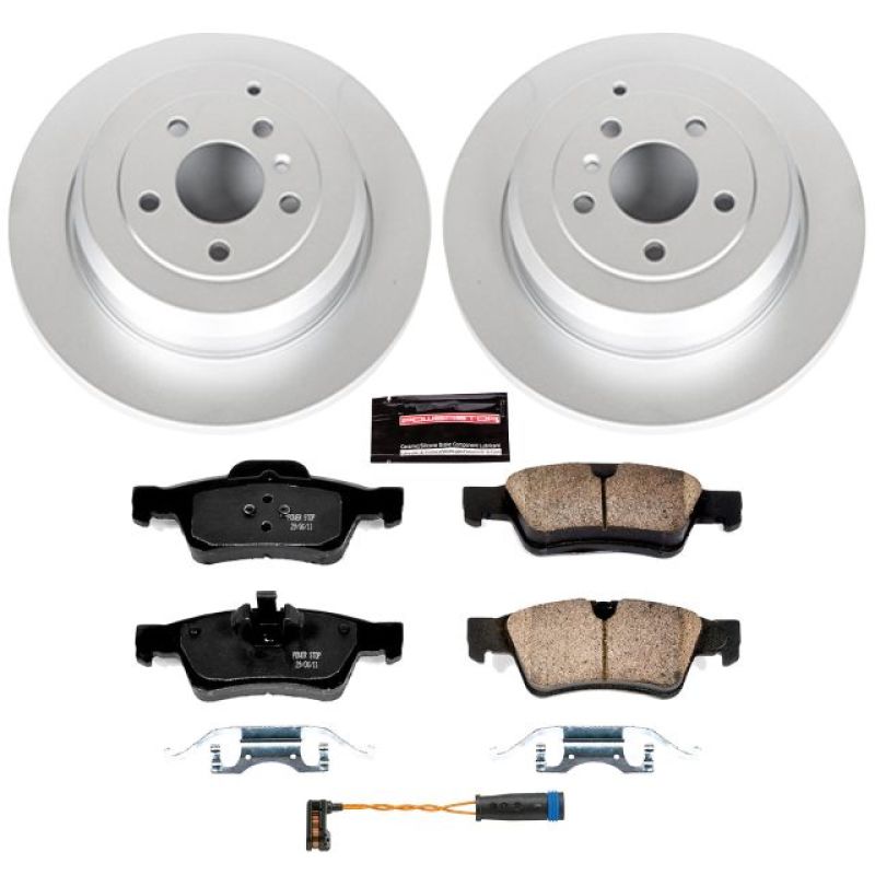 Mercedes-Benz ML450 Brake Kit - Rear - PowerStop - Geomet Coated Rotors + Carbon-Fiber Ceramic Pads - `10-`11