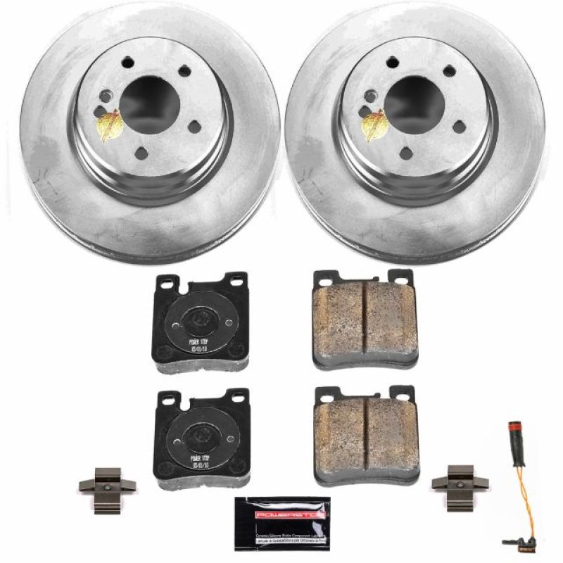 Mercedes-Benz CLK55 AMG Brake Kit - Rear - PowerStop - Genuine Geomet Coated Rotors + Z23 Carbon-Fiber Ceramic Pads - `01-`04