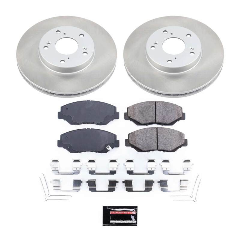 Mercedes-Benz S350 Brake Kit - Front + Rear - PowerStop - High-Carbon Coated Rotors + Carbon-Fiber Ceramic Pads - `12-`13