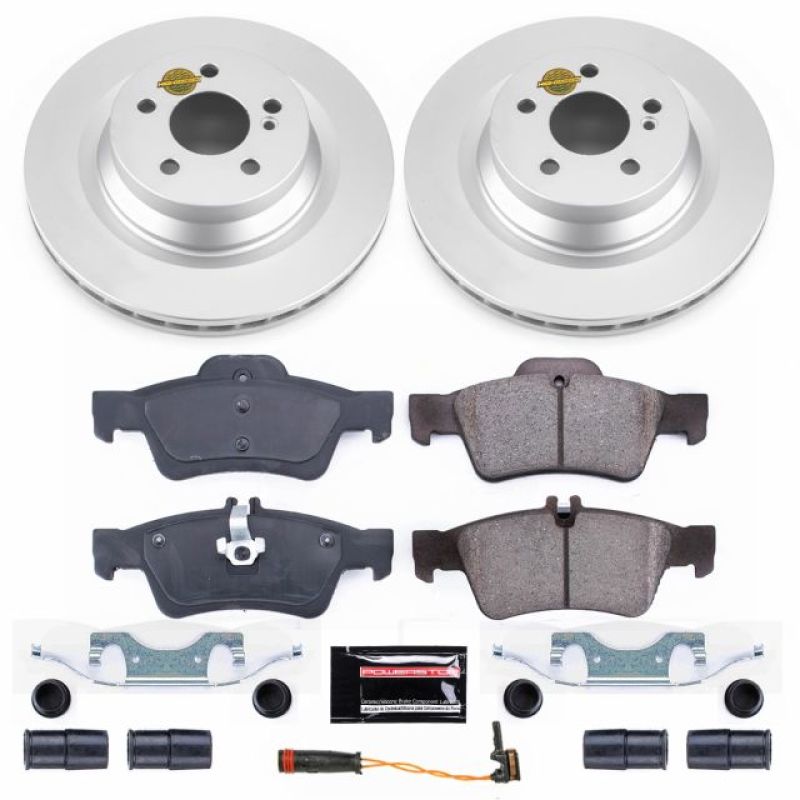 Mercedes-Benz CLS550 Brake Kit - Rear - PowerStop - Geomet Coated Rotors + Z23 Carbon-Fiber Ceramic Pads - `12-`18