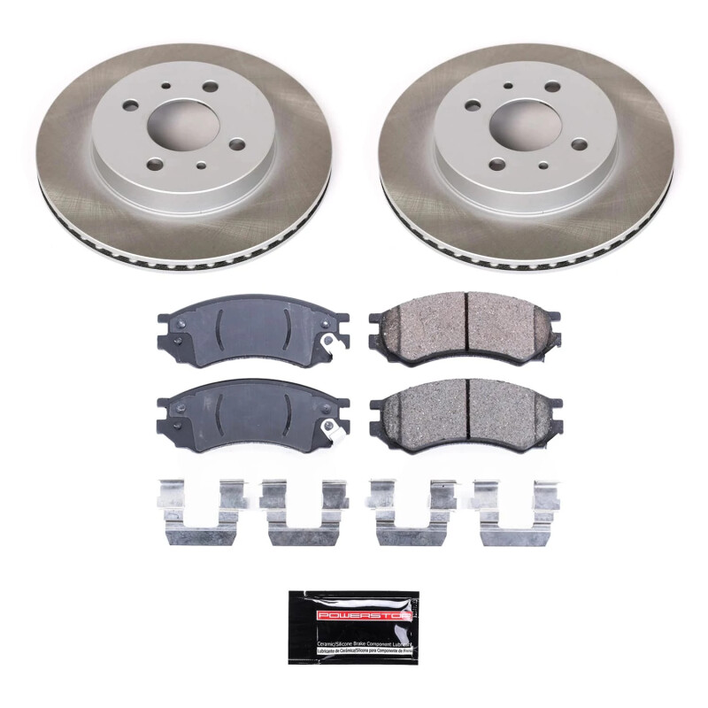 Mercedes-Benz E500 Brake Kit - Front + Rear - PowerStop - High-Carbon Coated Rotors + Carbon-Fiber Ceramic Pads - `04-`06