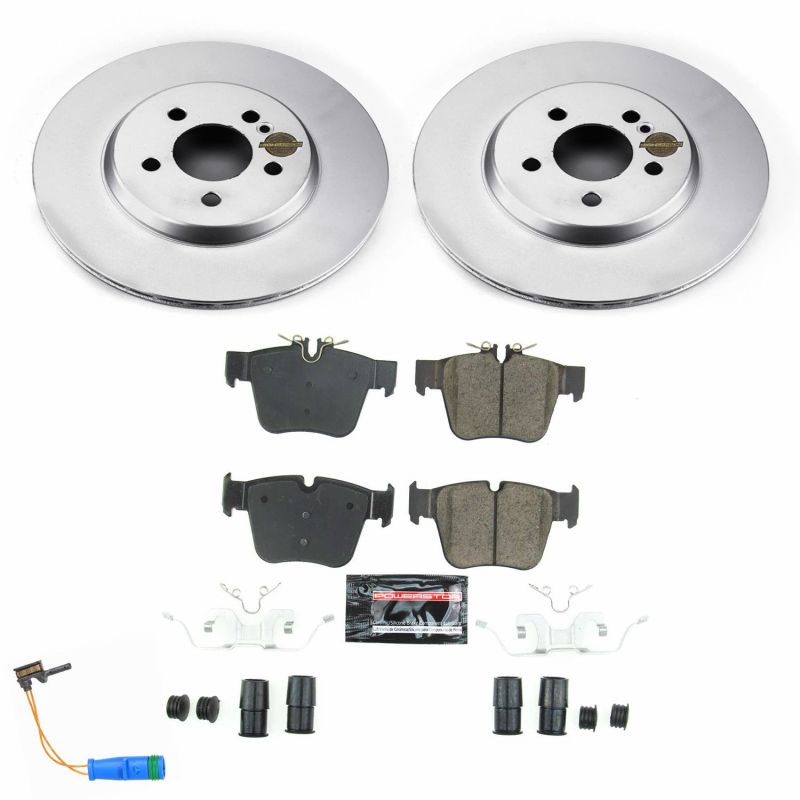 Mercedes-Benz C43 AMG Brake Kit - Rear - PowerStop - Geomet Coated Rotors + Carbon-Fiber Ceramic Pads - 2018