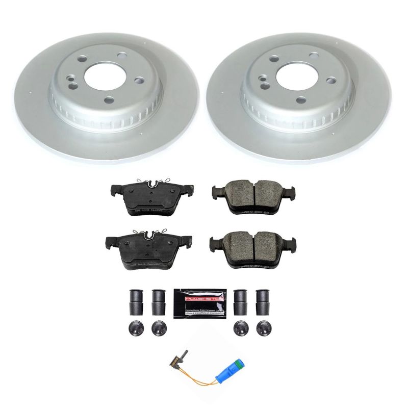 Mercedes-Benz C300 Brake Kit - Rear - PowerStop - Fully Coated Rotors + Carbon-Fiber Ceramic Pads - `17-`18
