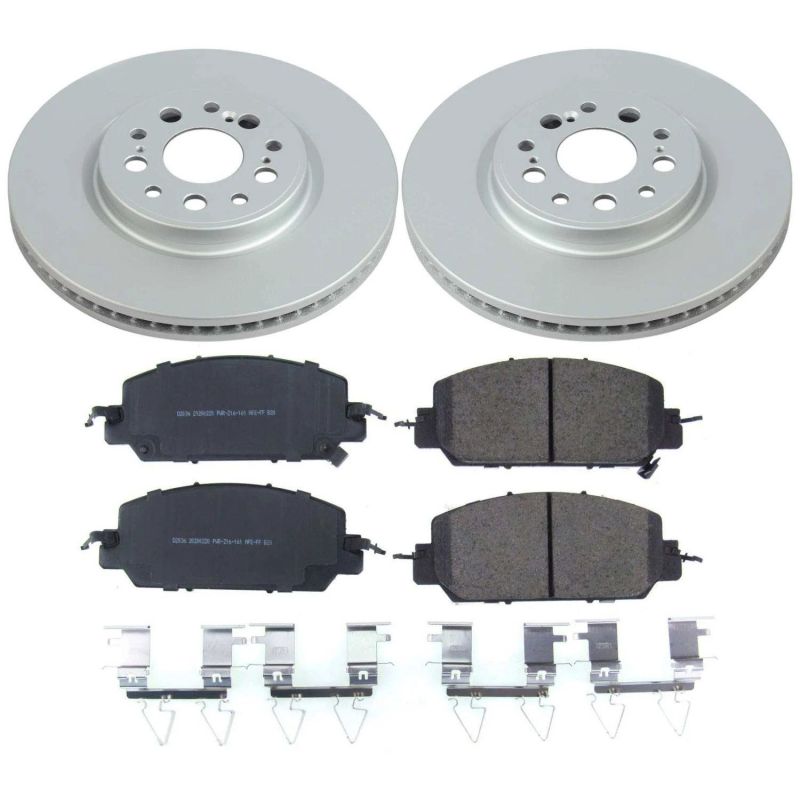 Honda Clarity Brake Kit - Front - PowerStop - Z17 Evolution Geomet Coated Rotors + Low-Dust Ceramic Pads - `17-`19