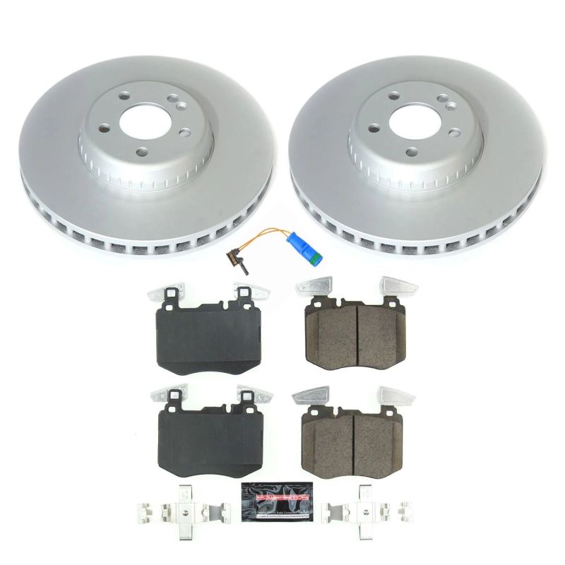 Mercedes-Benz GLC300 Brake Kit - Front - PowerStop - Geomet Coated Rotors + Z23 Carbon-Fiber Ceramic Pads - 2019