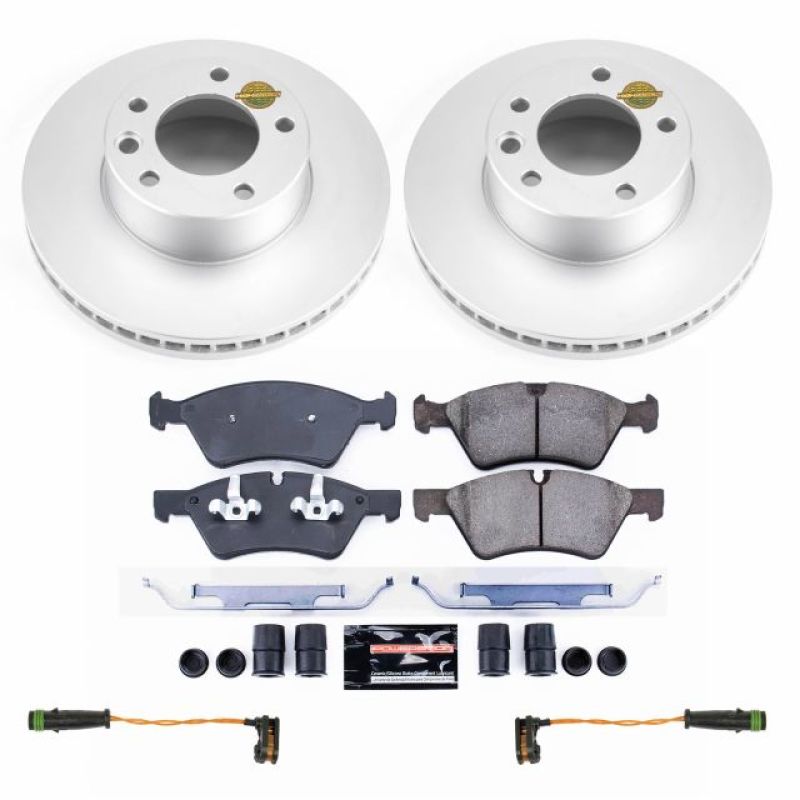 Mercedes-Benz G55 AMG Brake Kit - Front - PowerStop - Z23 Carbon-Fiber Ceramic Pads + Geomet Coated Rotors - `05-`10