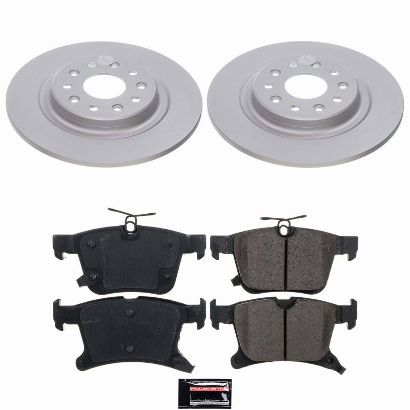 Chrysler Pacifica Brake Kit - Rear - PowerStop - Genuine Geomet Coated Rotors + Z17 Ceramic Pads - `20-`25