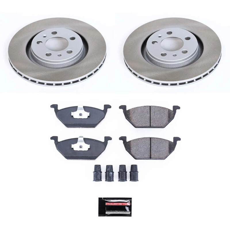 Audi A6 Quattro Brake Kit - Front + Rear - PowerStop - Z23 Evolution Sport Coated Rotors + Carbon-Fiber Ceramic Pads - `02-`04