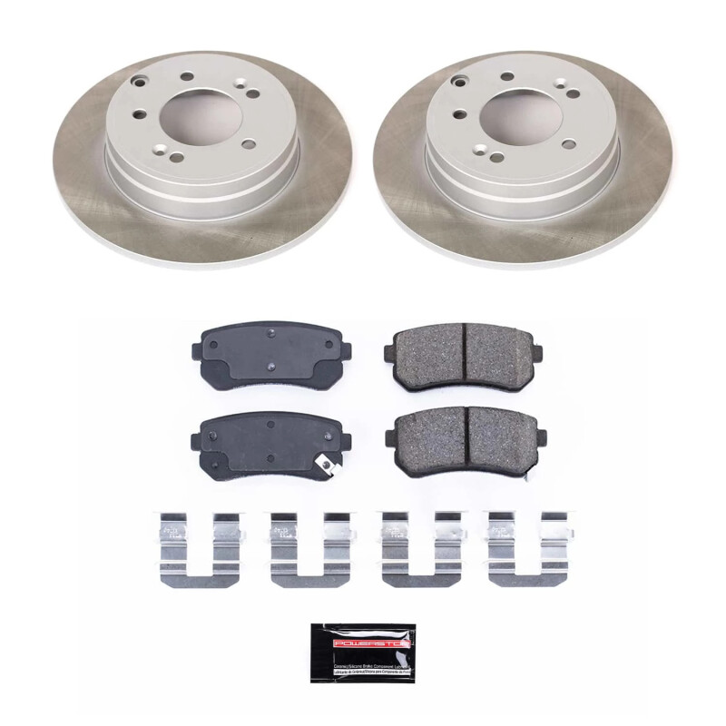 BMW 540i Brake Kit - Front + Rear - PowerStop - Geomet High-Carbon Rotors + Carbon-Fiber Ceramic Pads - `00-`03