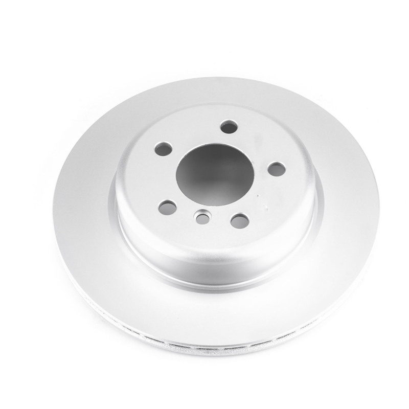 BMW ActiveHybrid 5 Brake Rotor (1) - Rear - PowerStop - Evolution High Carbon Geomet Coated - Silver - `12-`16