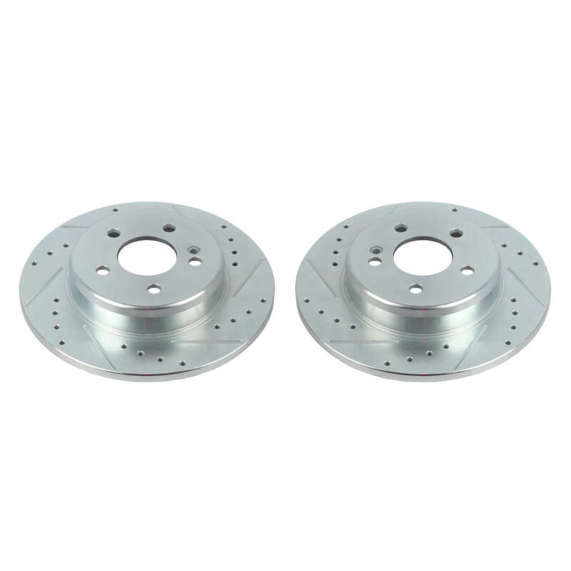 Mercedes-Benz C300 Brake Rotors (2) - Rear - PowerStop - Drilled & Slotted Evolution - `17-`18