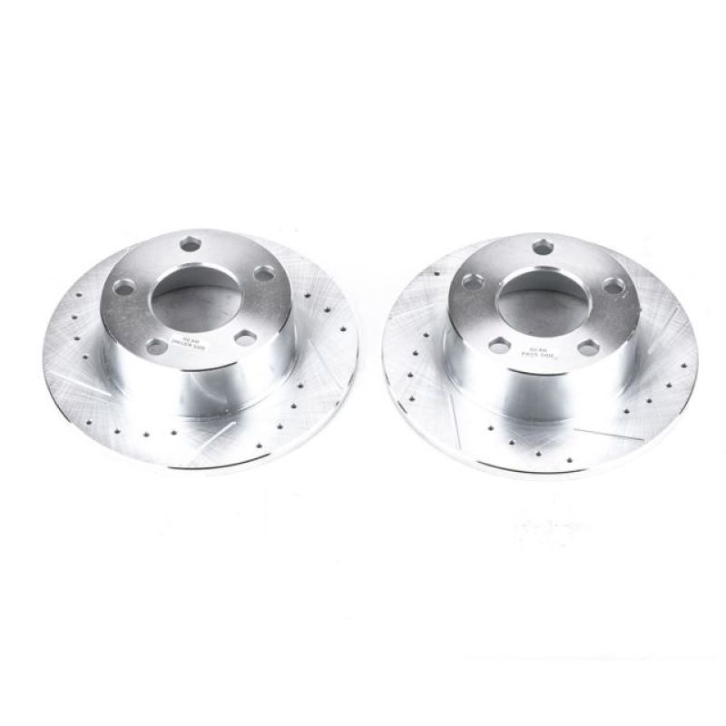 Audi A6 Brake Rotors (2) - Rear - PowerStop - Evolution Drilled & Slotted - `95-`04