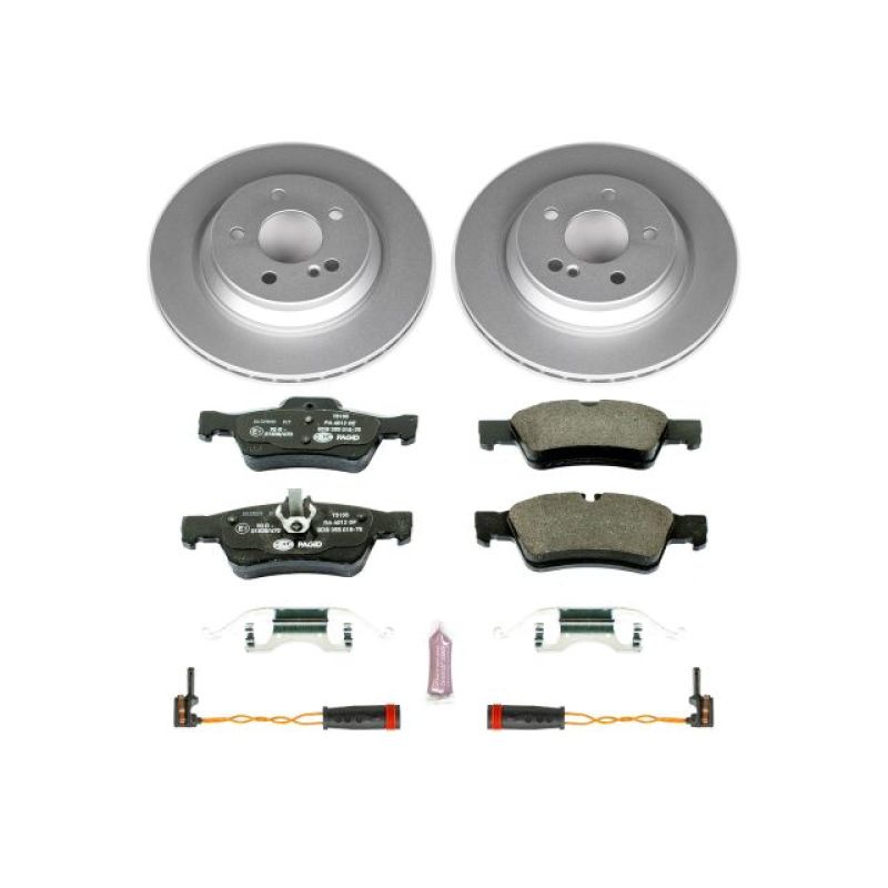 Mercedes-Benz S500 Brake Kit - Rear - PowerStop - Genuine Geomet Coated Rotors + ECE-R90 Certified Pads + Hardware Kit - `03-`06