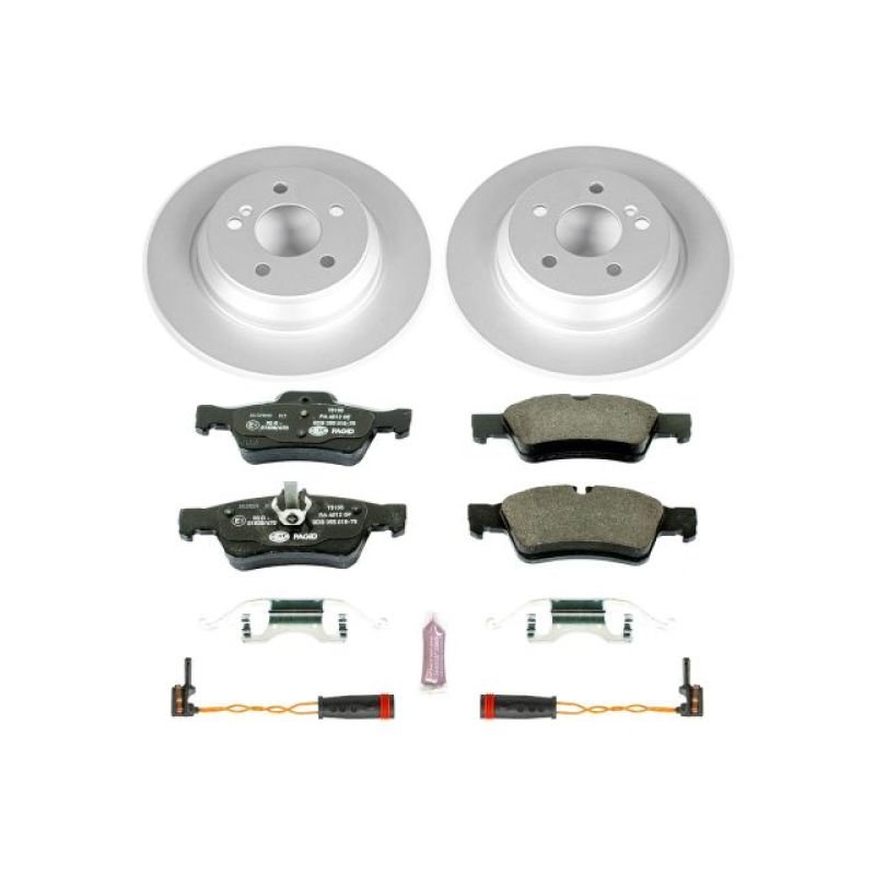 Mercedes-Benz S350 Brake Kit - Rear - PowerStop - Euro-Stop Kit with Geomet Coated Rotors + ECE-R90 Certified Pads - 2006