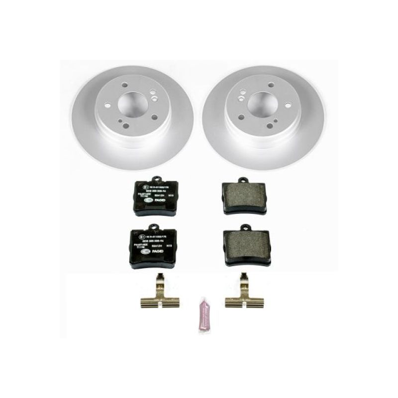 Mercedes-Benz SLK Class Brake Kit - Rear - PowerStop - Genuine Geomet Coated Rotors + ECE-R90 Certified Pads - `98-`04