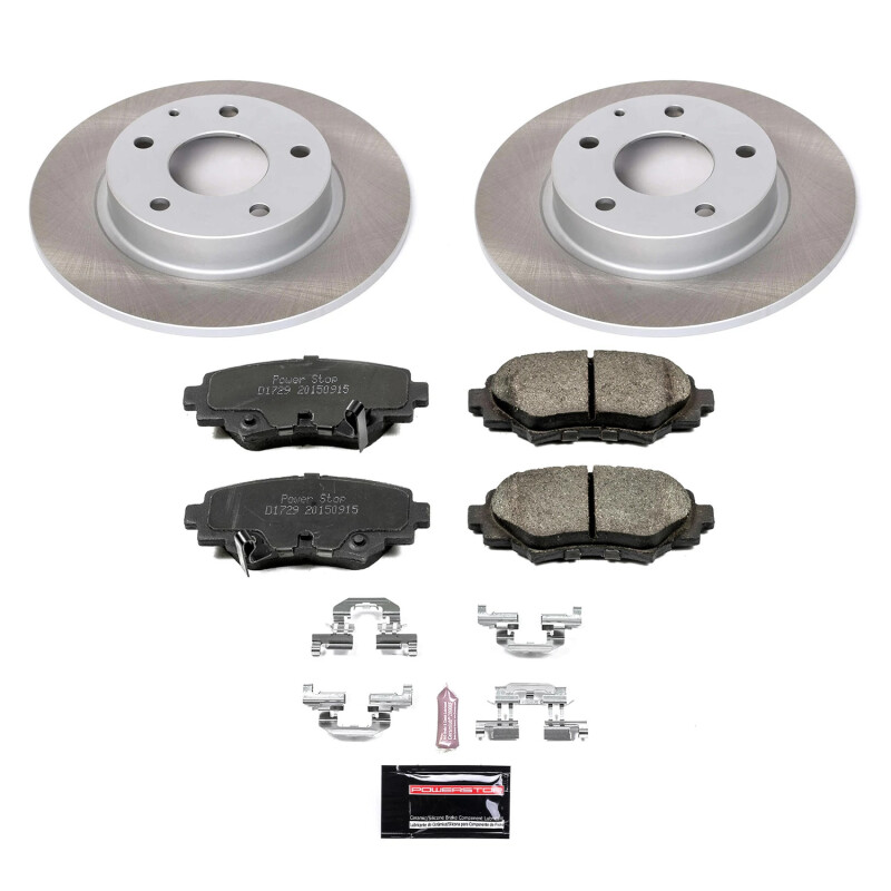 Mercedes-Benz S500 Brake Kit - Front + Rear - PowerStop - High-Carbon Coated Rotors + ECE-R90 Brake Pads + Hardware Kit - `99-`03