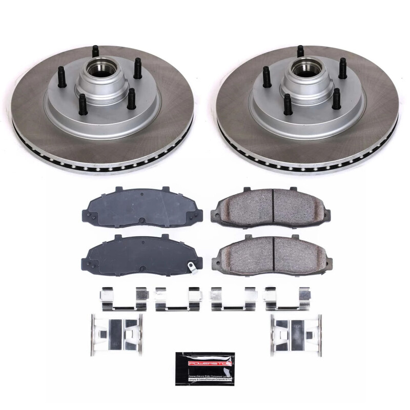 Mercedes-Benz E320 Brake Kit - Front + Rear - PowerStop - Euro-Stop High-Carbon Coated Rotors + ECE-R90 Brake Pads - `04-`05
