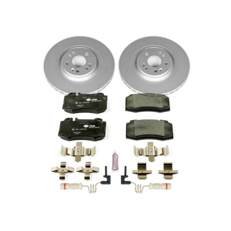Mercedes-Benz ML55 AMG Brake Kit - Front - PowerStop - Genuine Geomet Coated Rotors + ECE-R90 Brake Pads - `00-`03