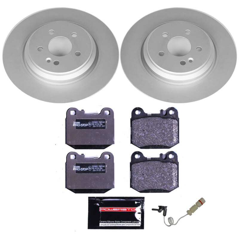 Mercedes-Benz ML430 Brake Kit - Rear - PowerStop - Genuine Geomet Coated Rotors + ECE-R90 Certified Pads - `00-`01