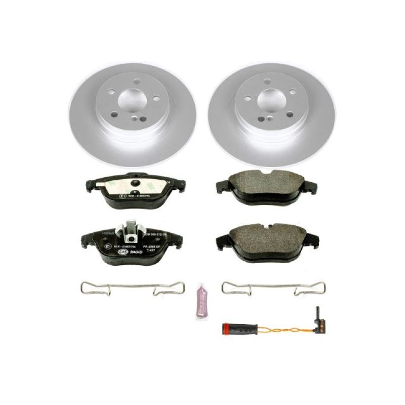 Mercedes-Benz C250 Brake Kit - Rear - PowerStop - Genuine Geomet Coated Rotors + ECE-R90 Brake Pads - `12-`15