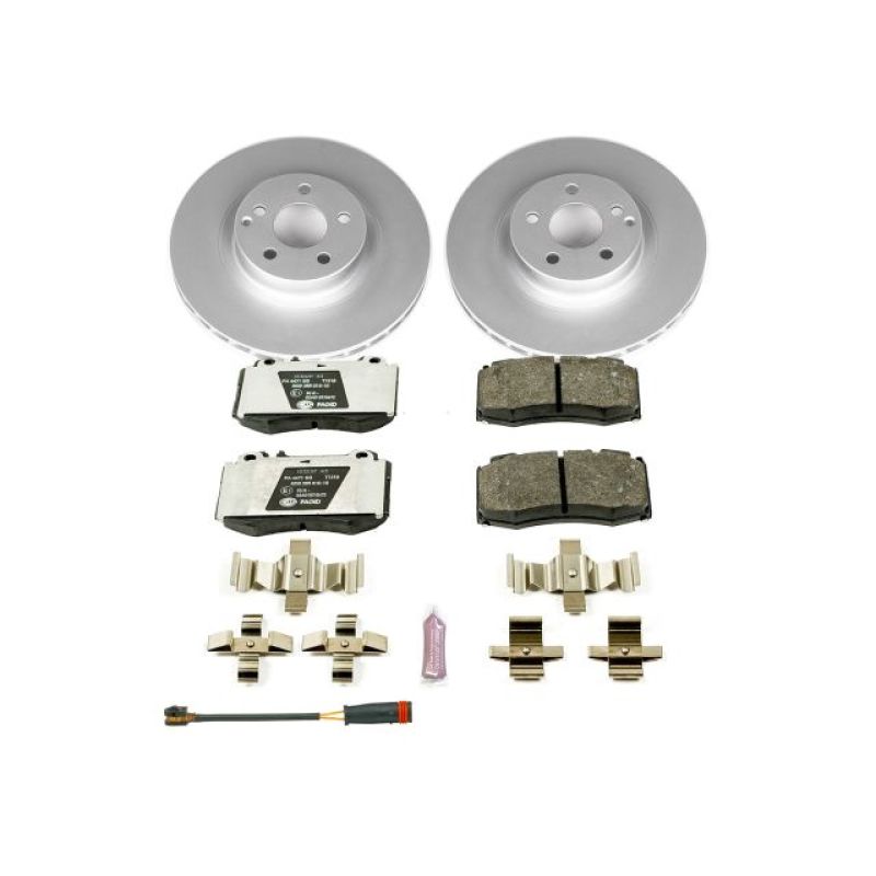 Mercedes-Benz CLS550 Brake Kit - Front - PowerStop - Genuine Geomet Coated Rotors + ECE-R90 Brake Pads - `08-`11