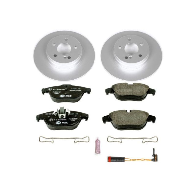 Mercedes-Benz GLK250 Brake Kit - Rear - PowerStop - Genuine Geomet Coated Rotors + ECE-R90 Brake Pads + Hardware Kit - `13-`15