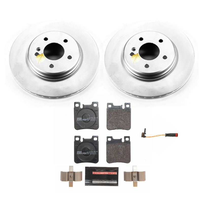 Mercedes-Benz CLK55 AMG Brake Kit - Rear - PowerStop - Genuine Geomet Coated Rotors + ECE-R90 Pads - `01-`04