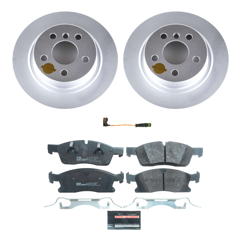 Mercedes-Benz GLE350 Brake Kit - Front - PowerStop - Genuine Geomet Coated Rotors + ECE-R90 Brake Pads - 2018